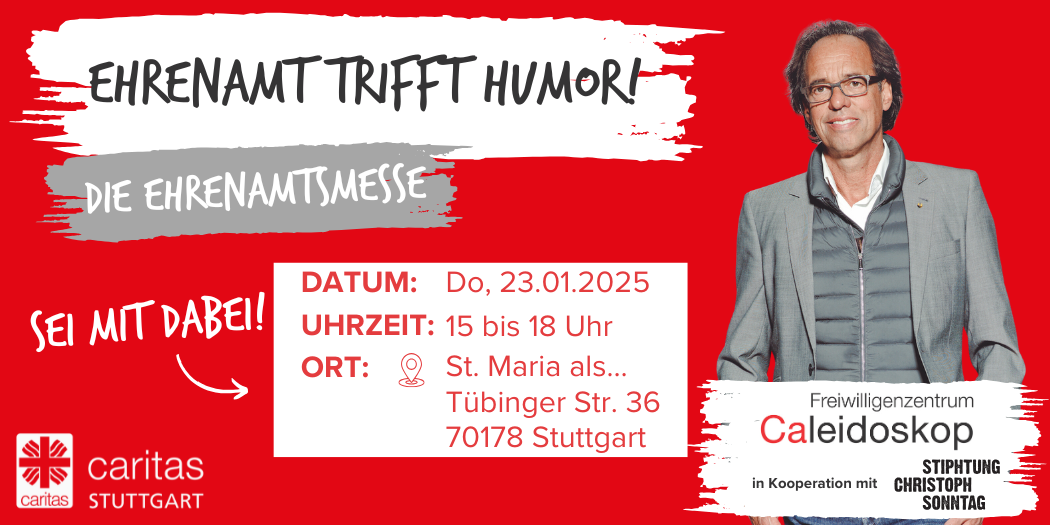 Plakat zur Veranstaltung, Christoph Sonntag ist zu sehen und alle Daten zur Veranstaltung